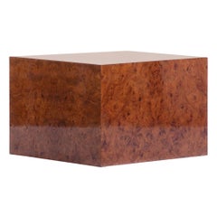 Pace Burl Wood Cube Table