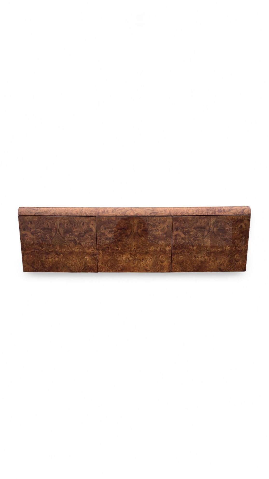 Pace Carpathian Elm-Burl Floating Wall Mounted Sideboard 