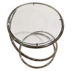 Pace Chrome Spiral Drinks Table