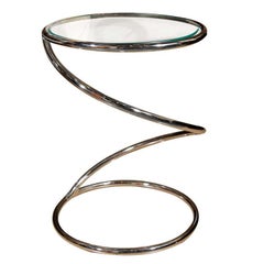 Pace Chrome Spiral Drinks Table