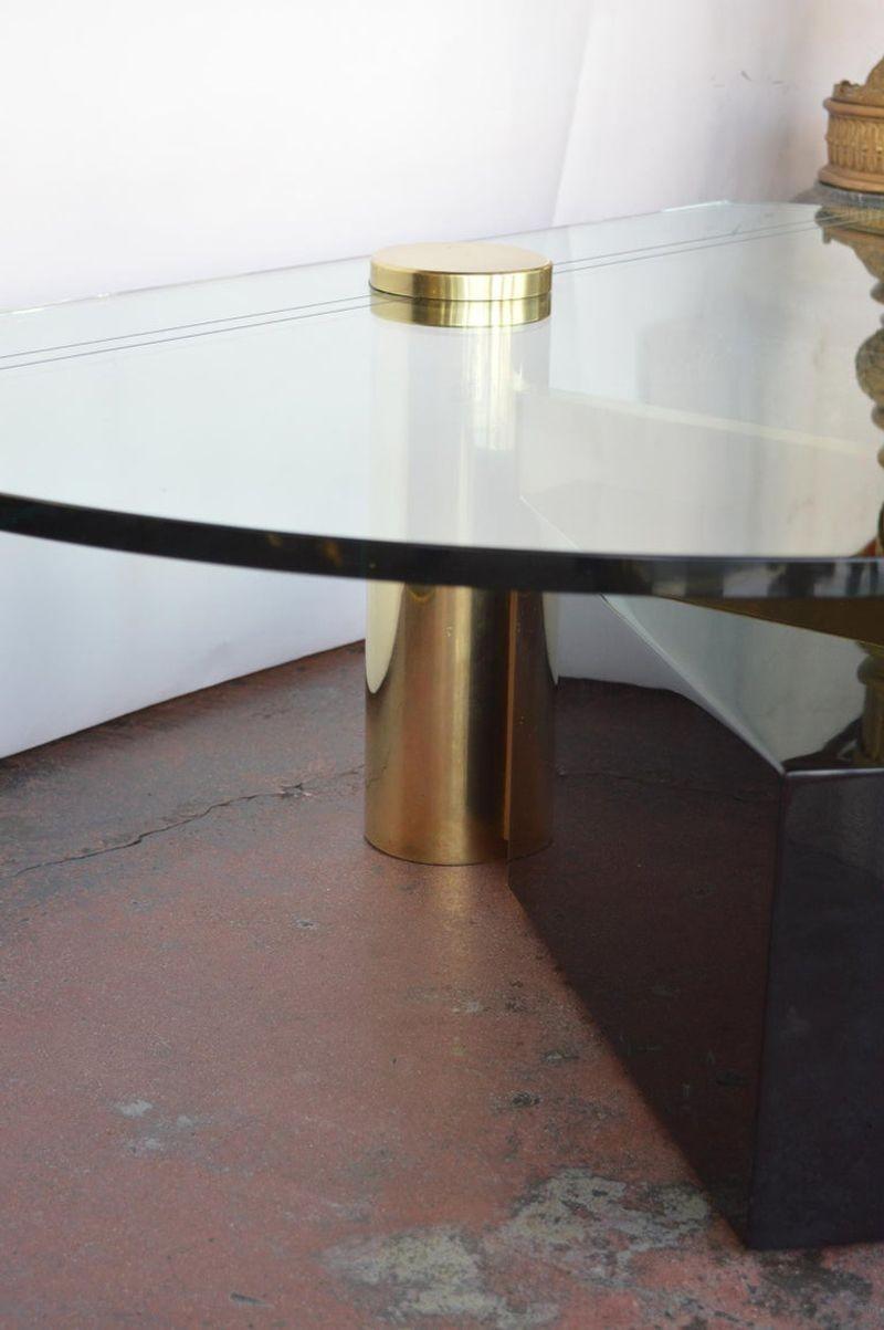 Brass Pace Coffee Table For Sale