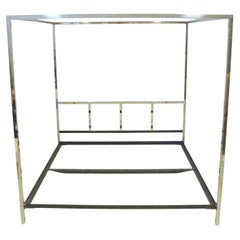 Cama con dosel Pace Collection 9964-1 Cromada Cuatro Postes King