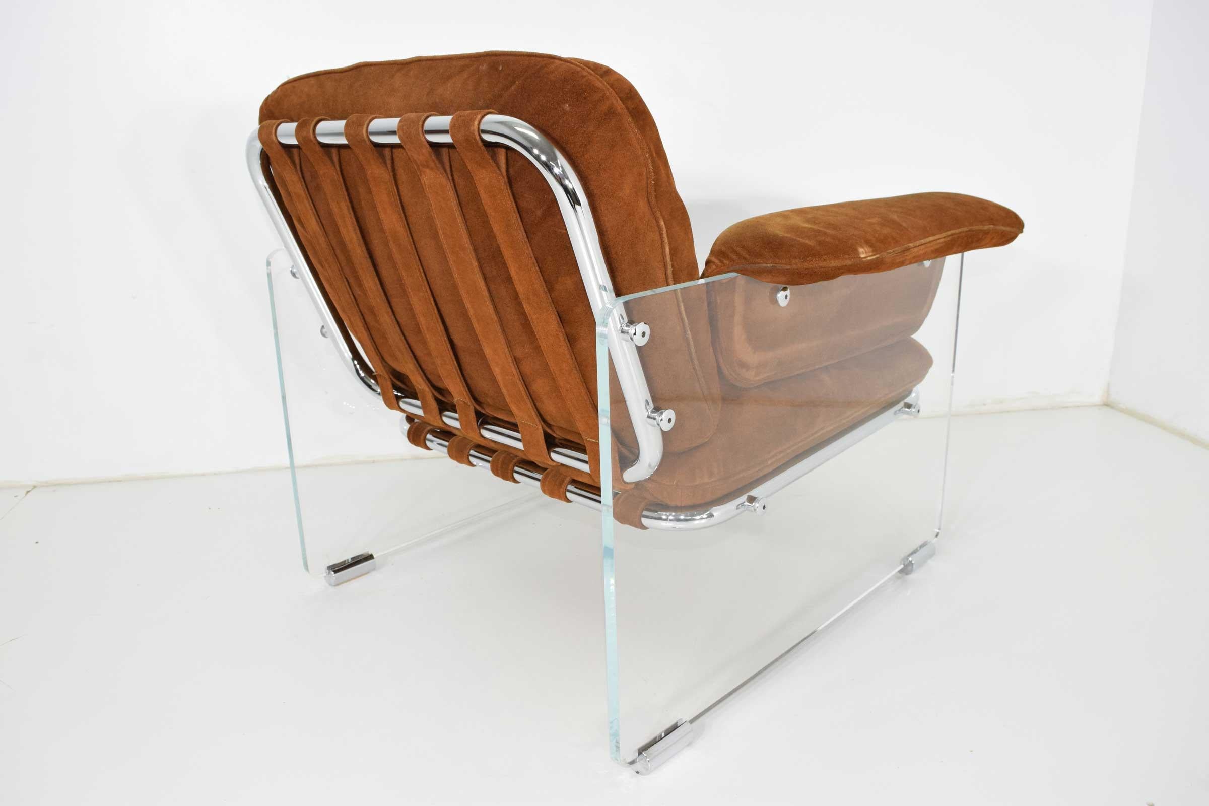 20th Century Pace Collection Argenta Lucite Lounge Chair