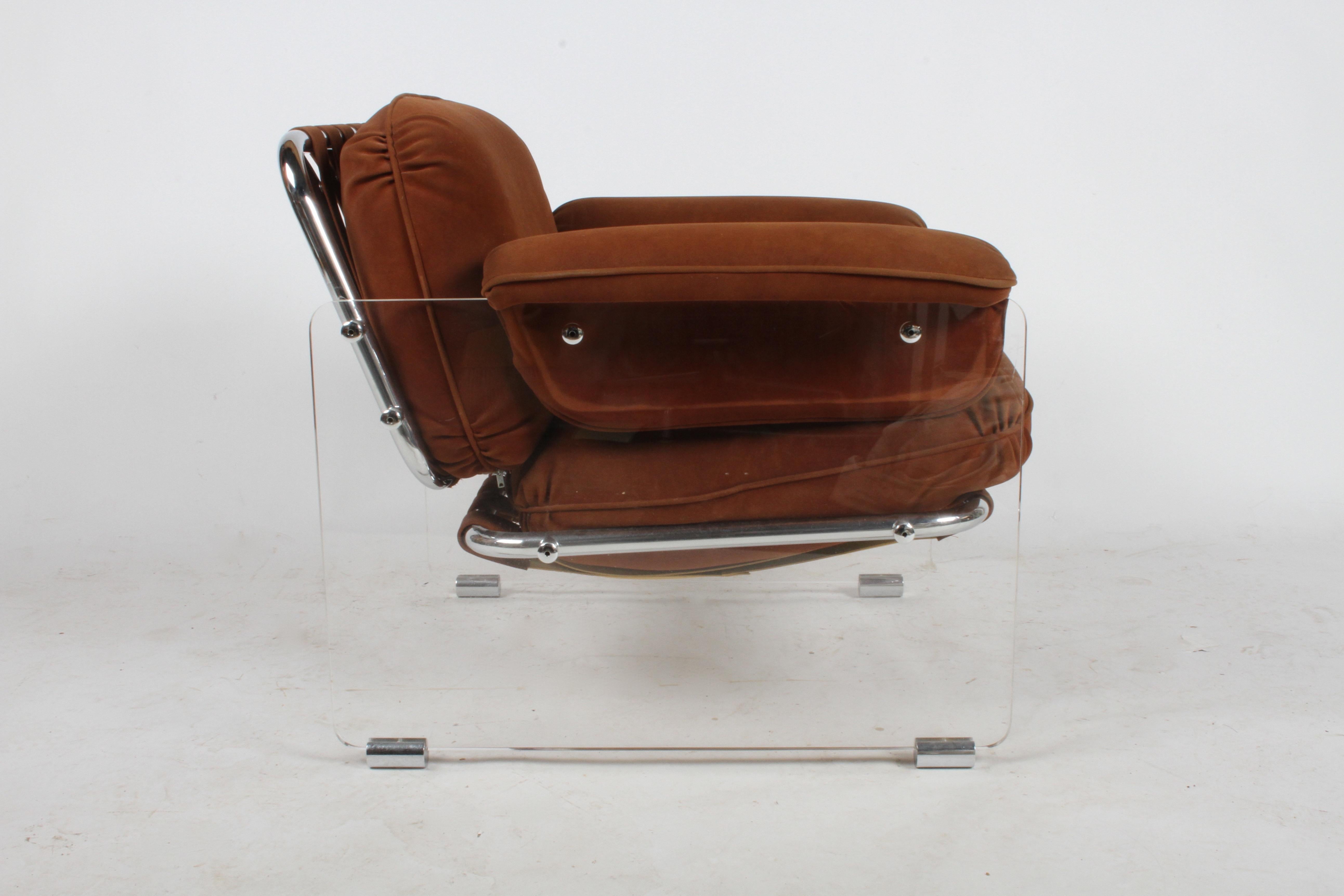 Pace Collection Argenta Lucite Lounge Chairs, circa 1970s 9