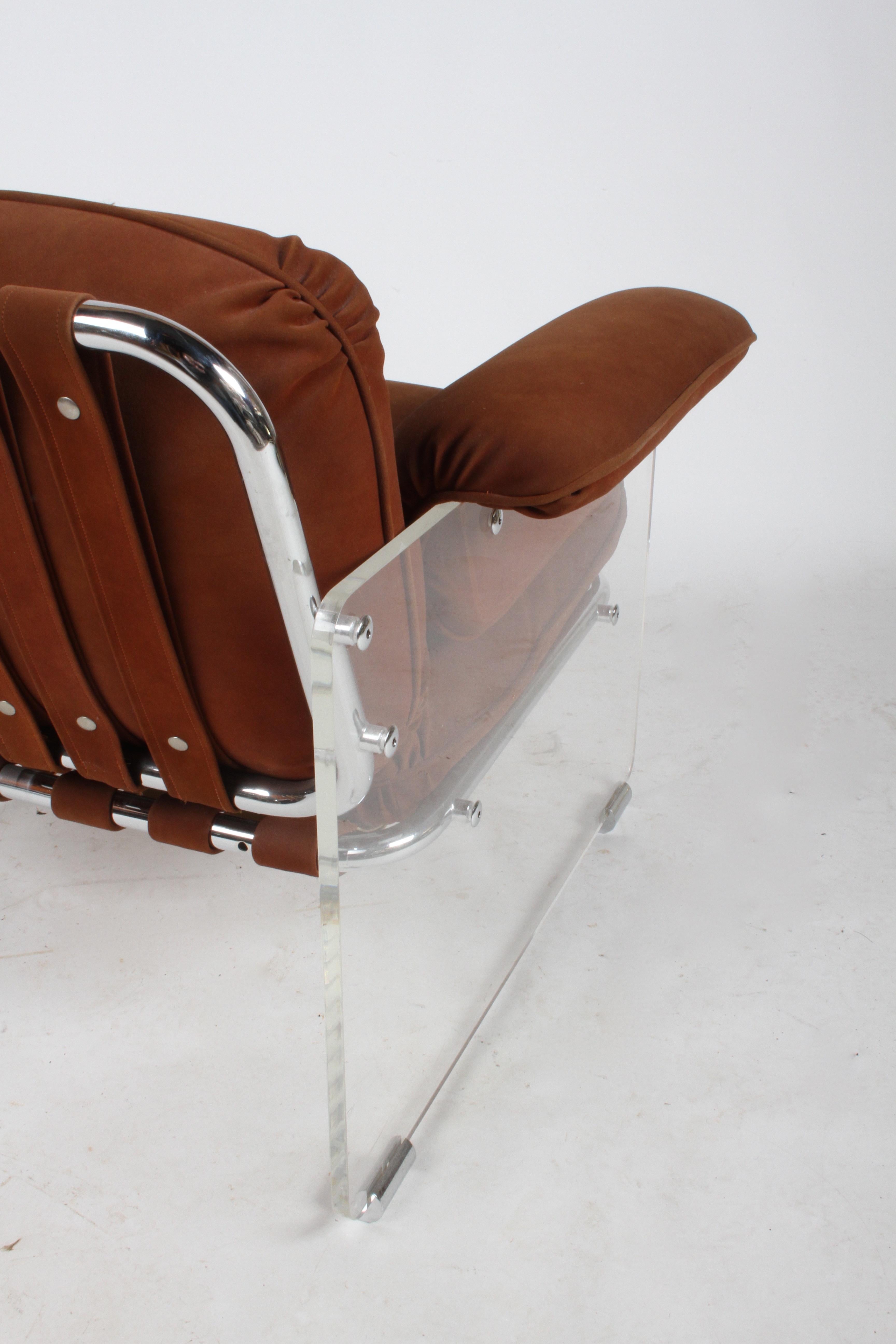 Pace Collection Argenta Lucite Lounge Chairs, circa 1970s 2