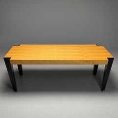 Pace Collection, Art Deco, Modern Dining Table, Black Lacquer, USA, 1990s
