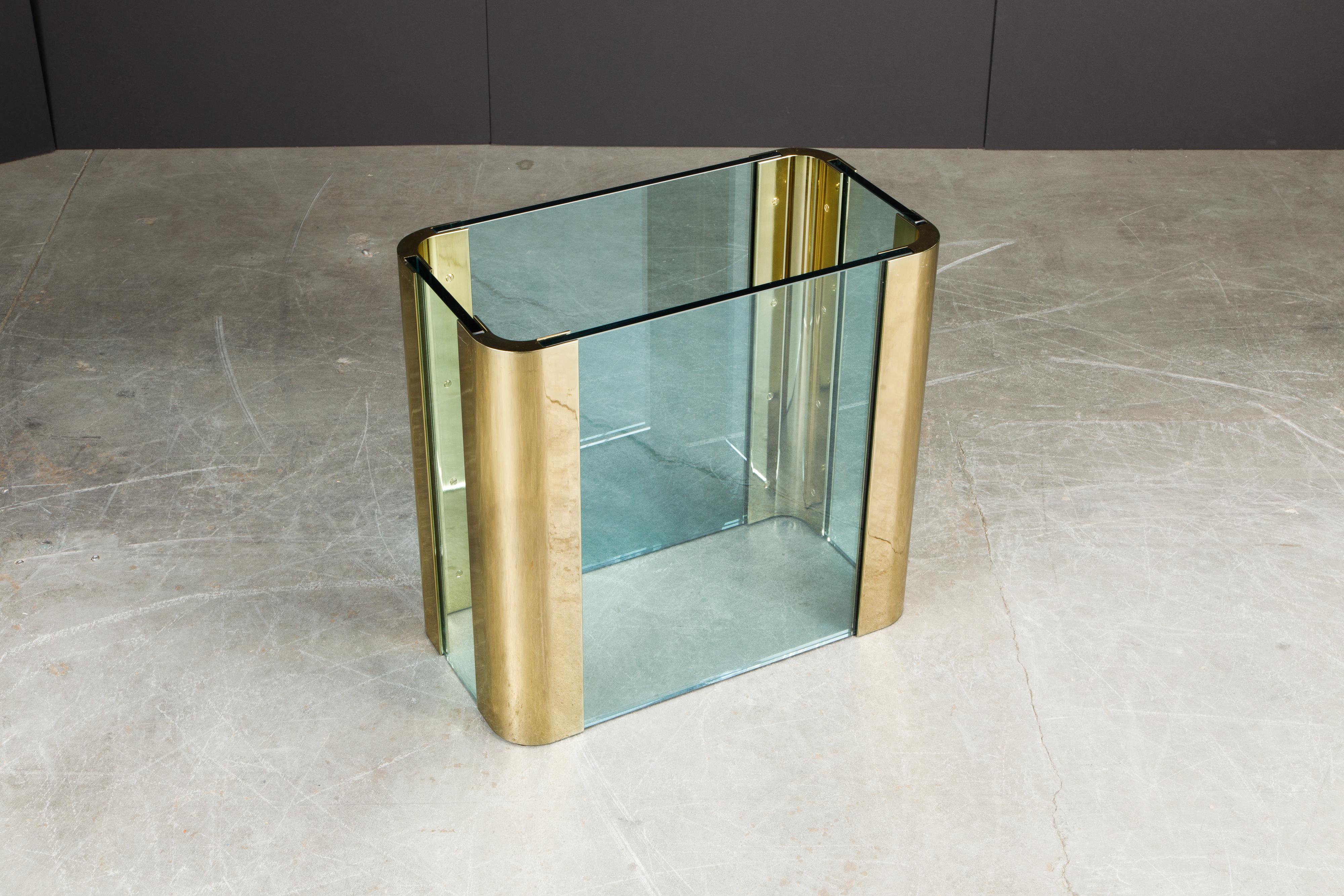 Pace Collection Brass and Glass Dining or Conference Table, circa 1970s  11