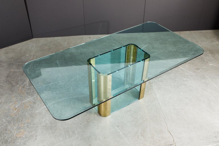 Pace Collection Brass and Glass Dining or Conference Table, circa 1970s  For Sale 14
