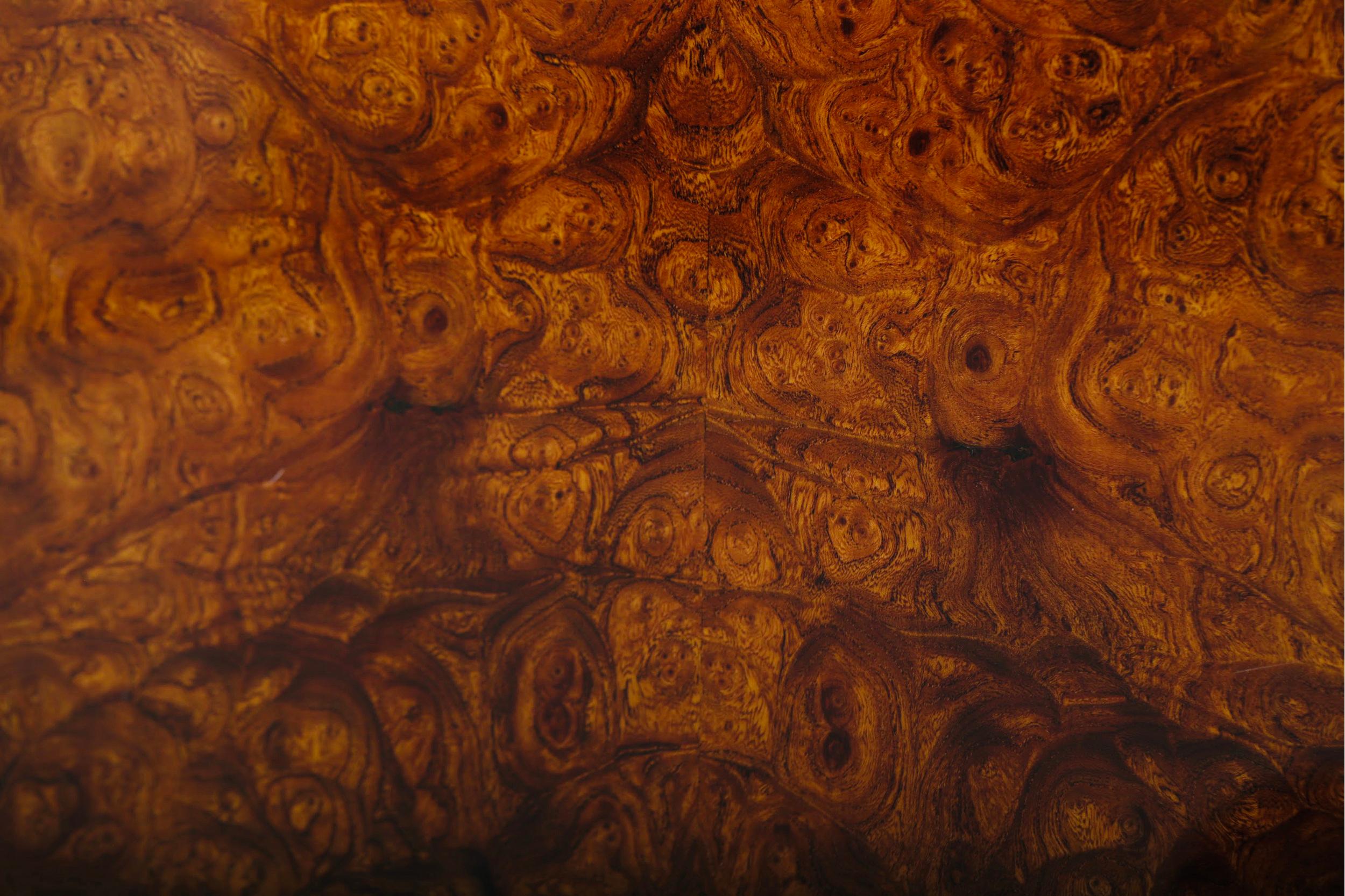 Mid-Century Modern Pace Collection Burl Wood Credenza, Wall Mounted