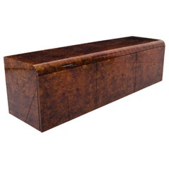 Pace Collection Burl Wood Credenza, Wall Mounted
