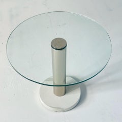 Tavolino/tavolino in marmo, cromo e vetro PACE Collection Carrara, 1970