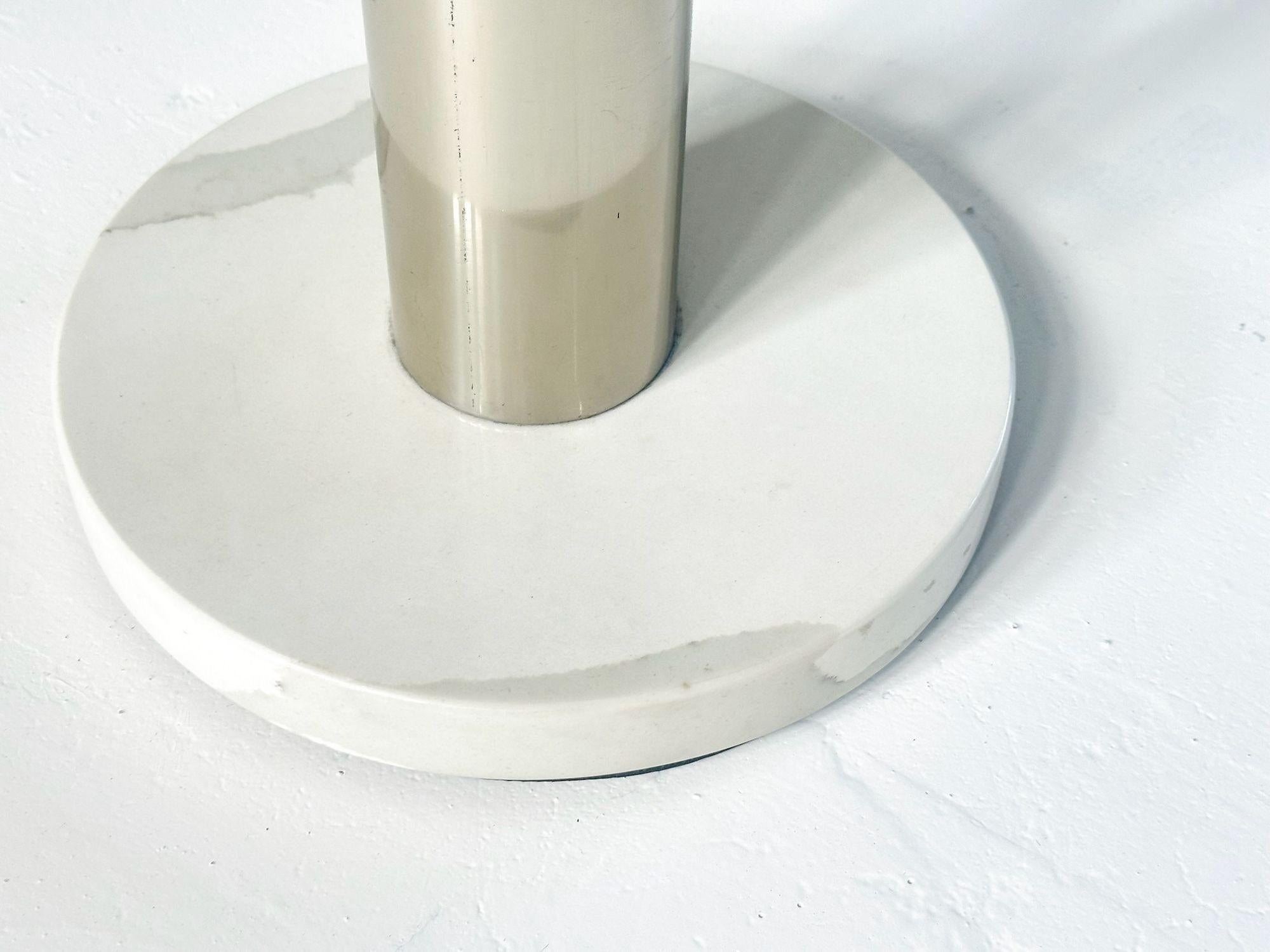 American PACE Collection Carrara Marble Chrome and Glass Side/End Table, 1970 For Sale