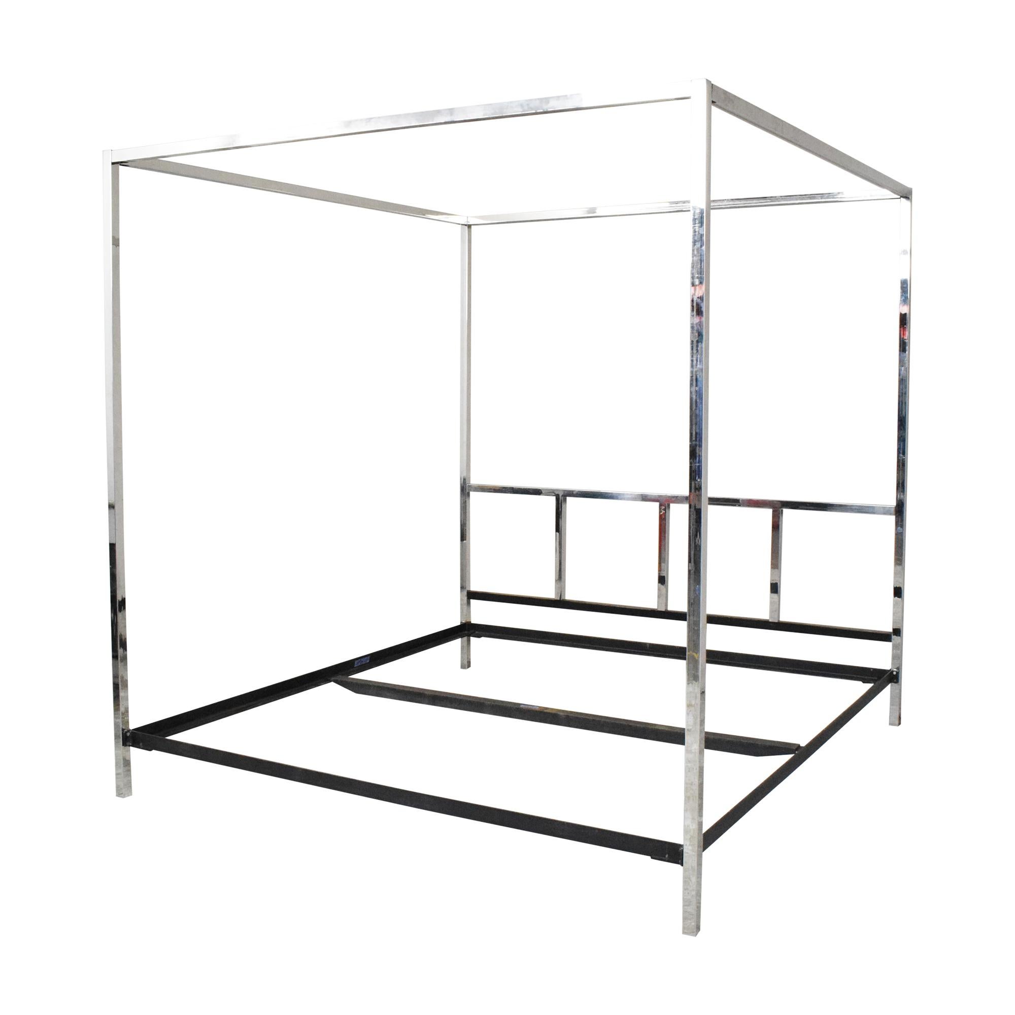 American Pace Collection Chrome Canopy Bed For Sale