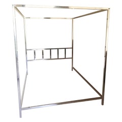 Antique Pace Collection Chrome Canopy Bed