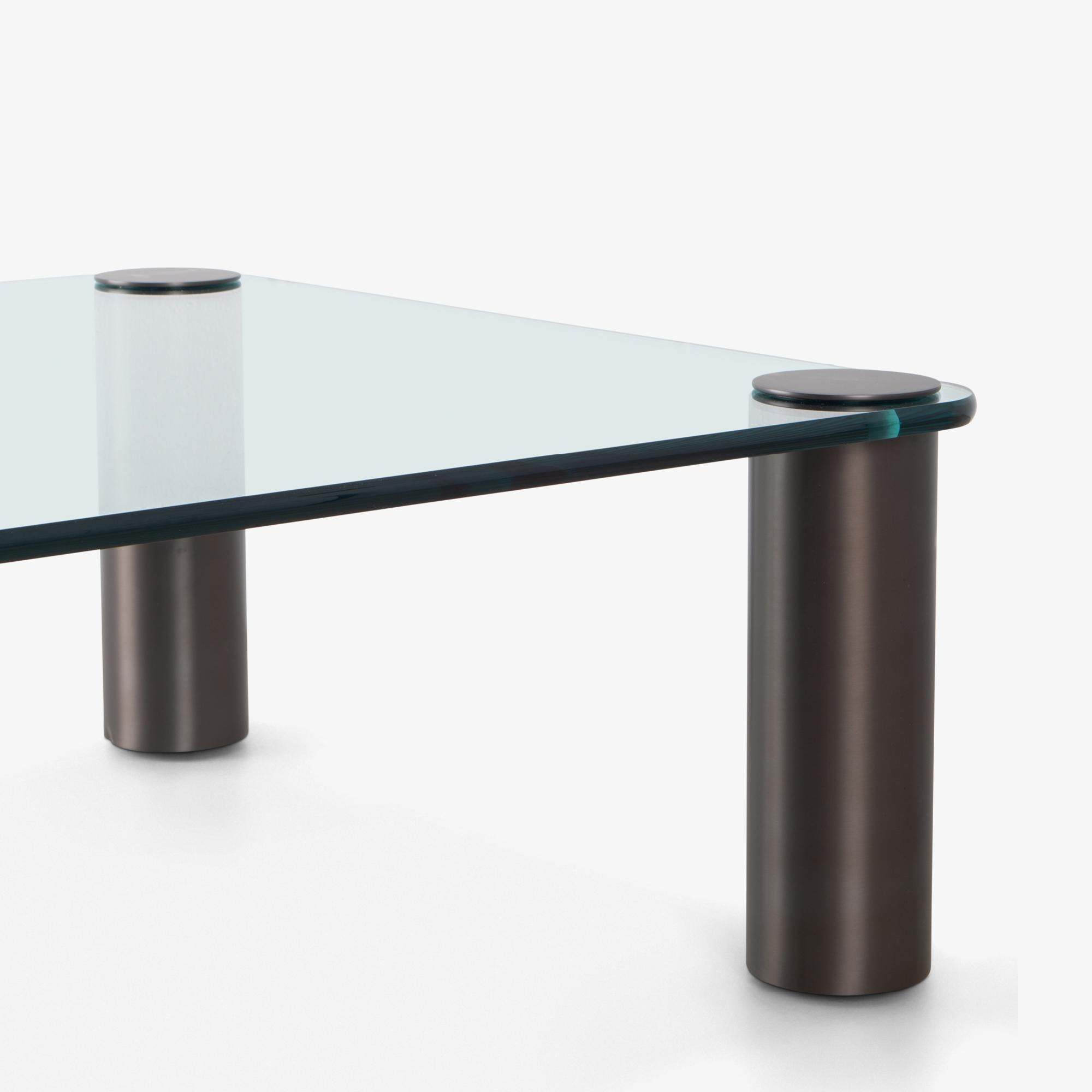 Plaqué Table Cocktail Collection Pace en bronze brossé par Leon Rosen en vente