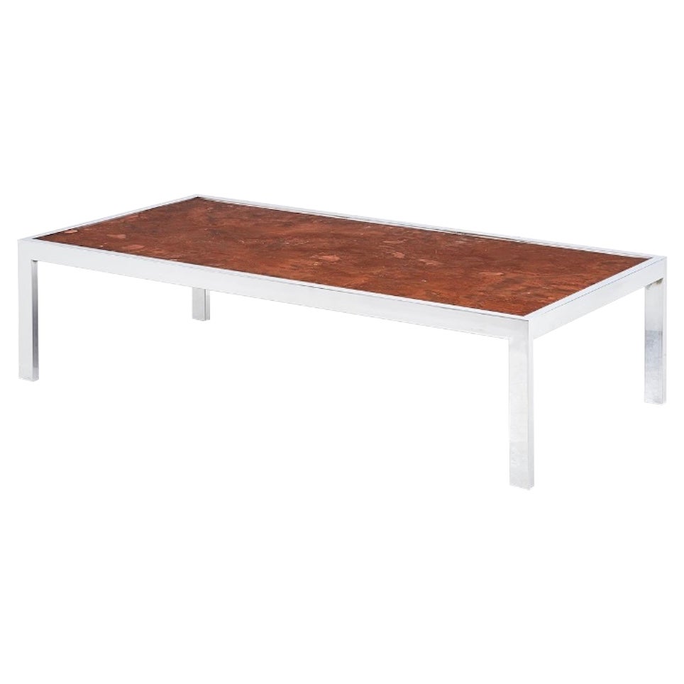 Pace Collection Copper and Chrome Coffee Table, 1970