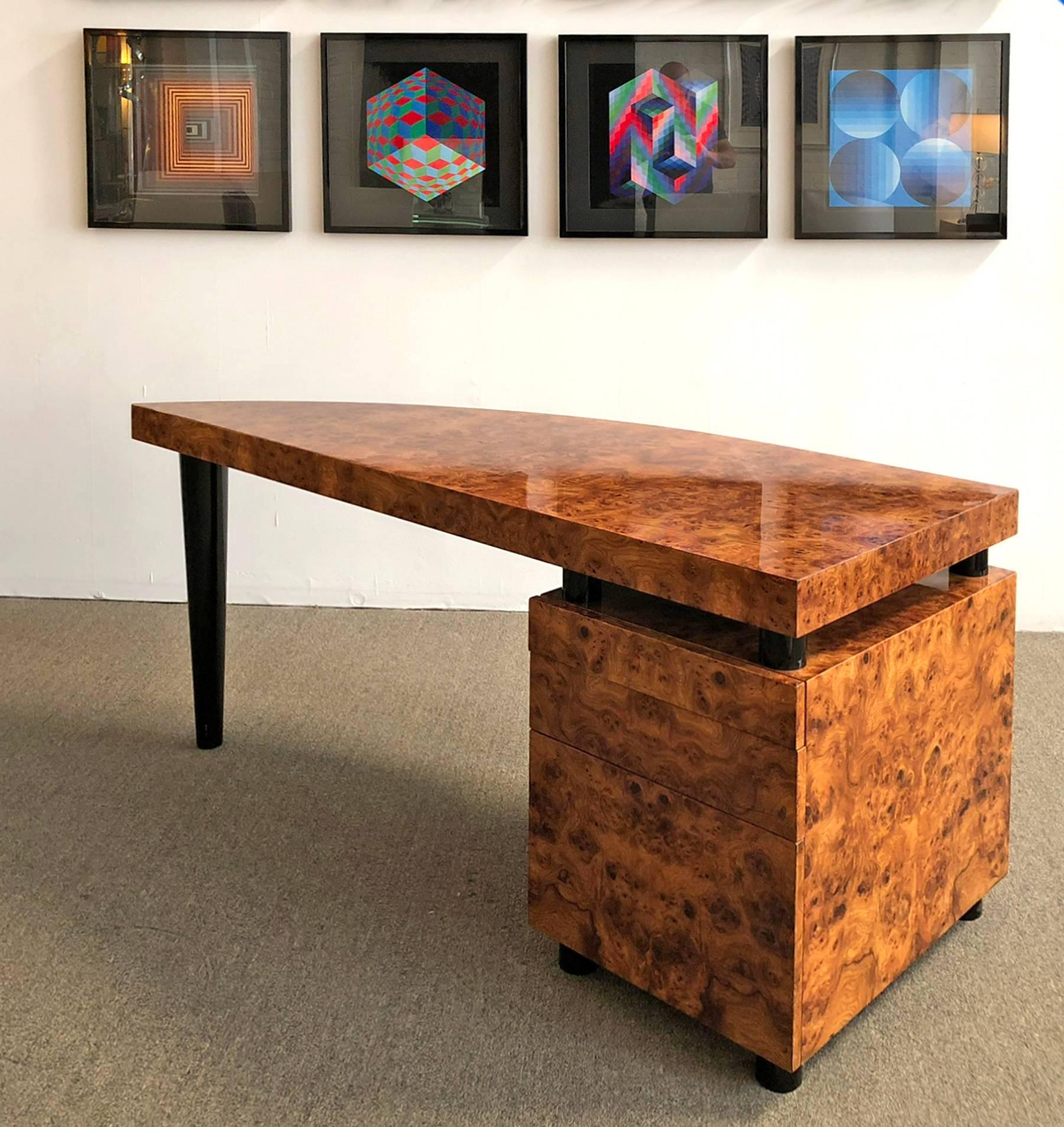 Hand-Crafted Pace Collection Desk by Leon Rosen