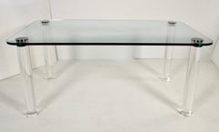 Pace Collection Glass and Lucite Dining Table, USA c 1970s