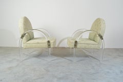 Pace Collection Lucite Waterfall Armchairs