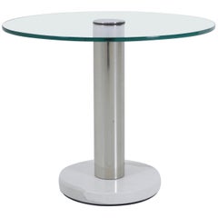 Pace Collection Marble and Chrome Side Table