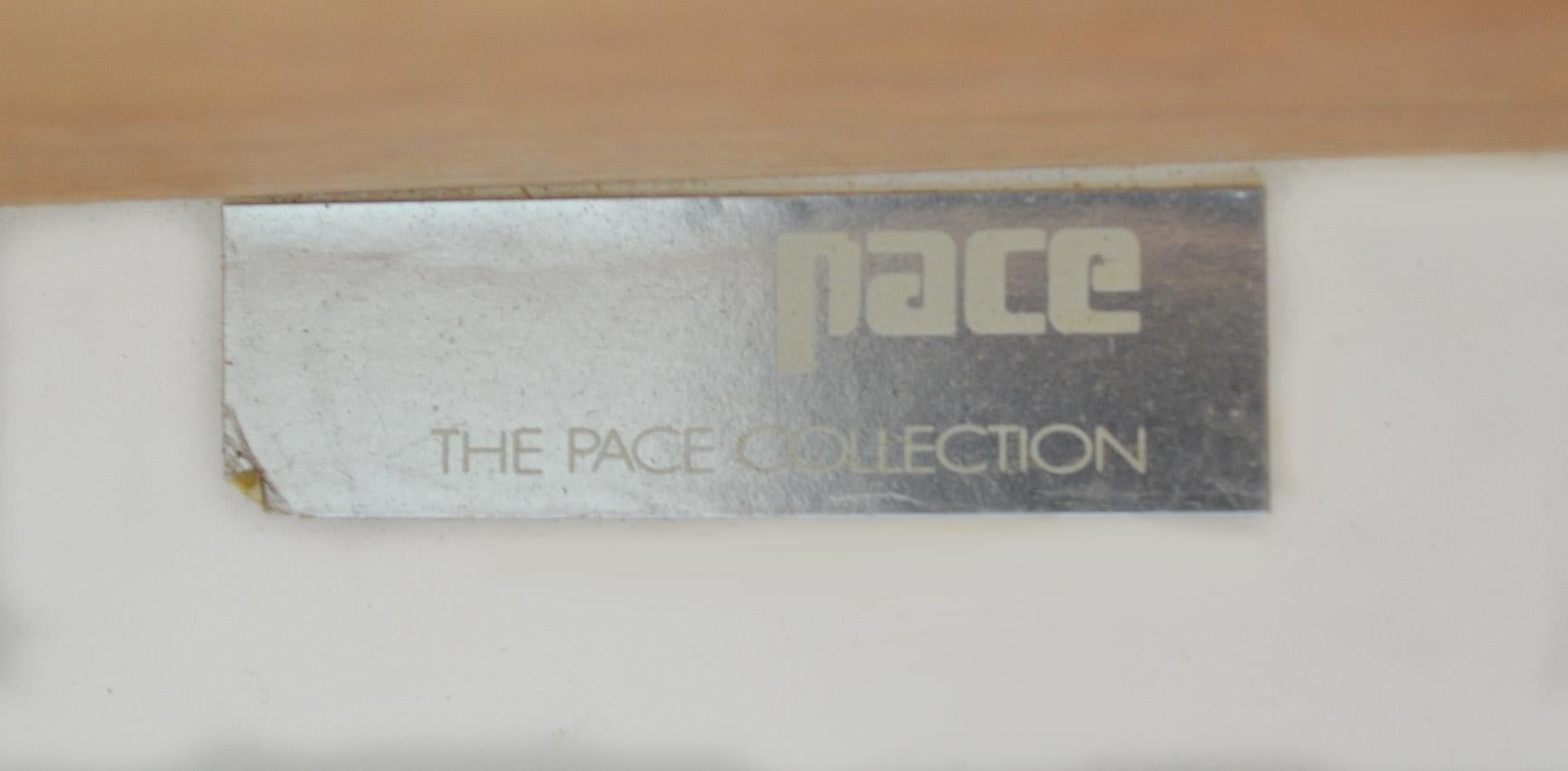Table console moderne à 4 tiroirs en chrome et érable moucheté Pace Collection 1980 en vente 4