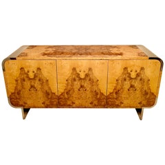 Sideboard aus Olivenholz und Chrom der Kollektion "Sideboard Collection" von Irving Rosen