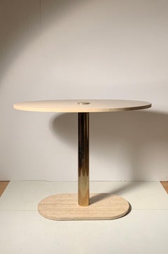 Pace Collection Oval Marble Console Table