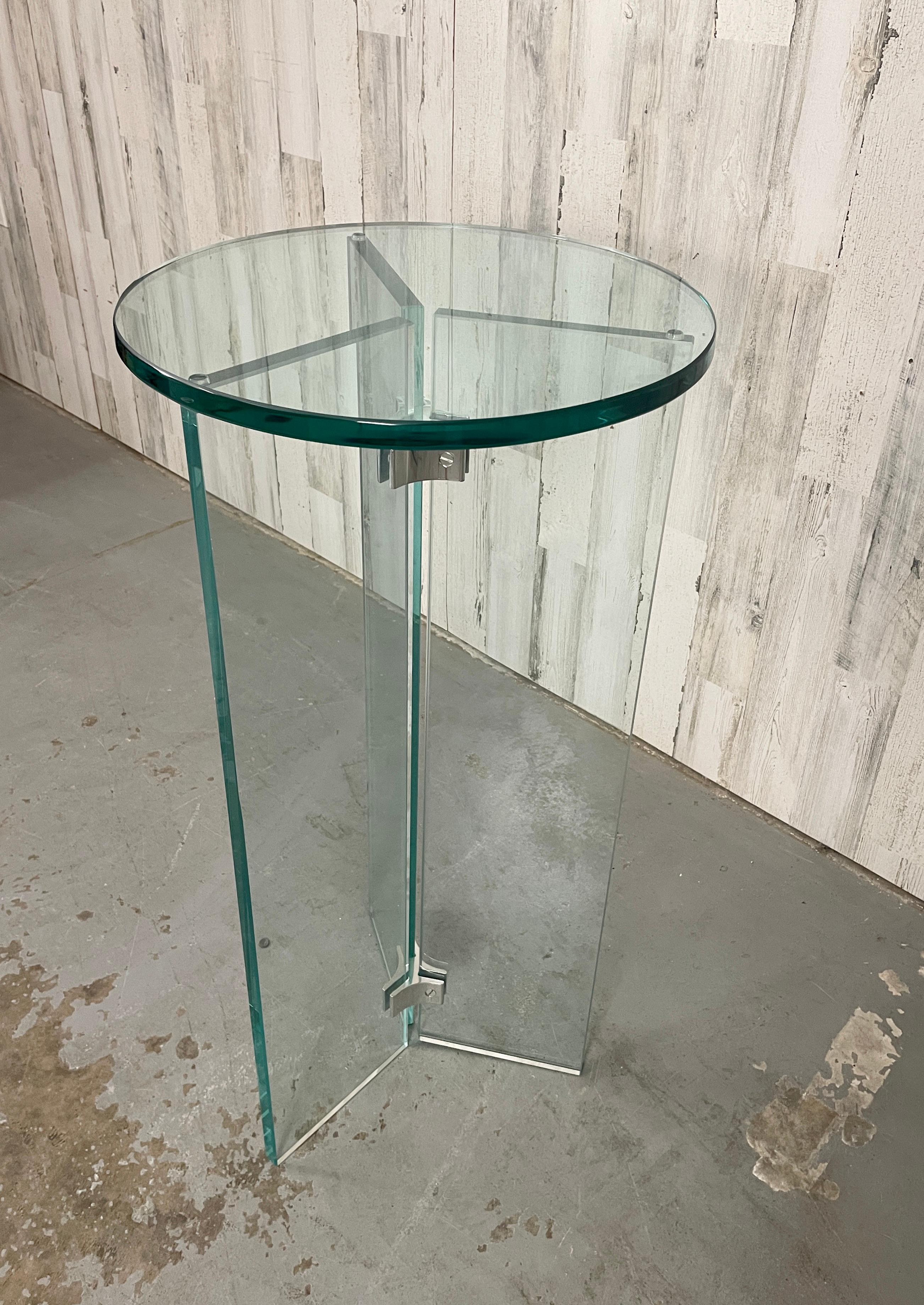 Glass Pace Collection Pedestal  For Sale