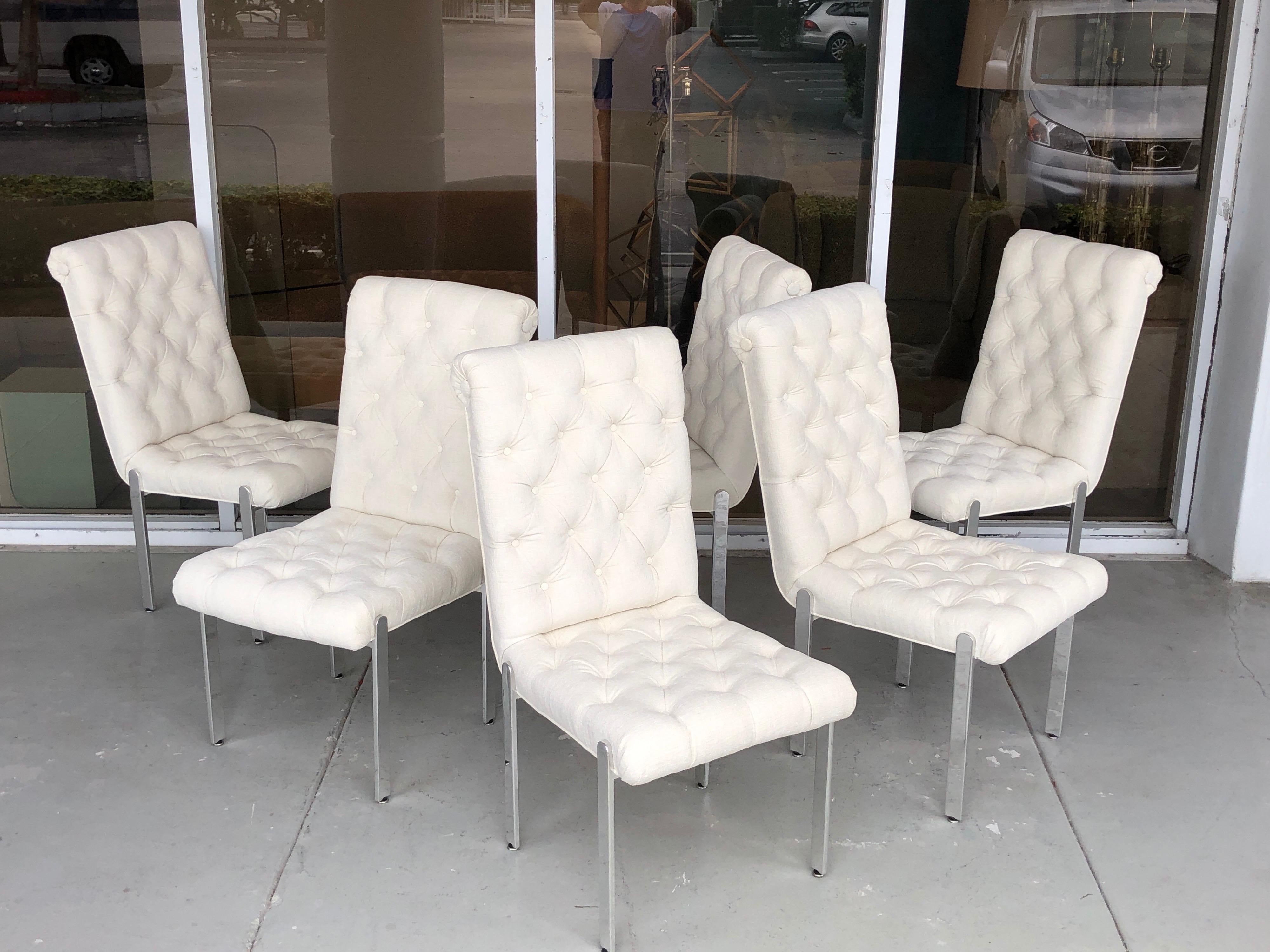 American Pace Collection Set of 6 Dining Chairs, 1970s
