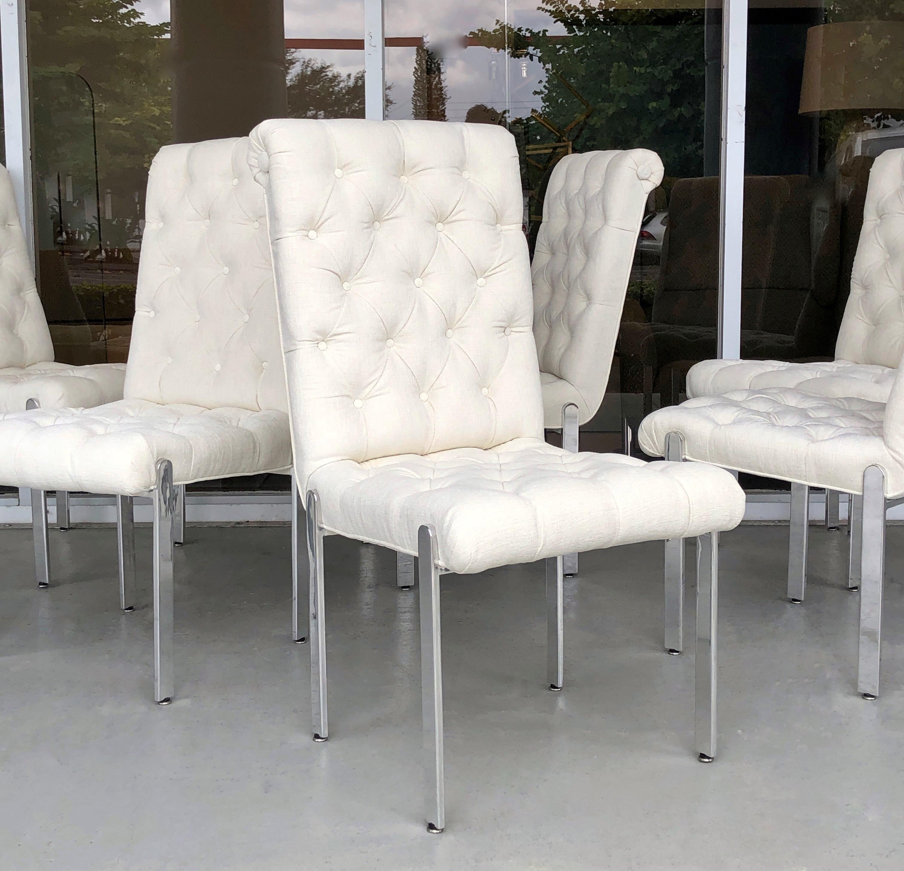 Pace Collection Set of 6 Dining Chairs, 1970s In Good Condition In Miami, FL