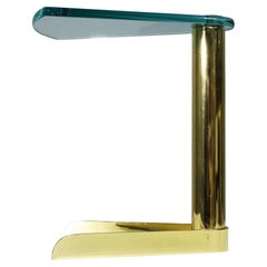 Pace Collection Side Table in Brass Finish