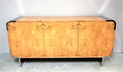 Pace Collection Edelstahl und Wurzelholz Sideboard Konsole Kredenz Schrank