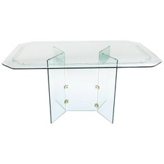 Pace Collection Style Glass Dining Table