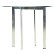 Pace Collection Style Midcentury Chrome and Glass Side Table