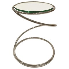 Pace Collection "Swirl Table" aus Chrom und Glas:: 1970er Jahre