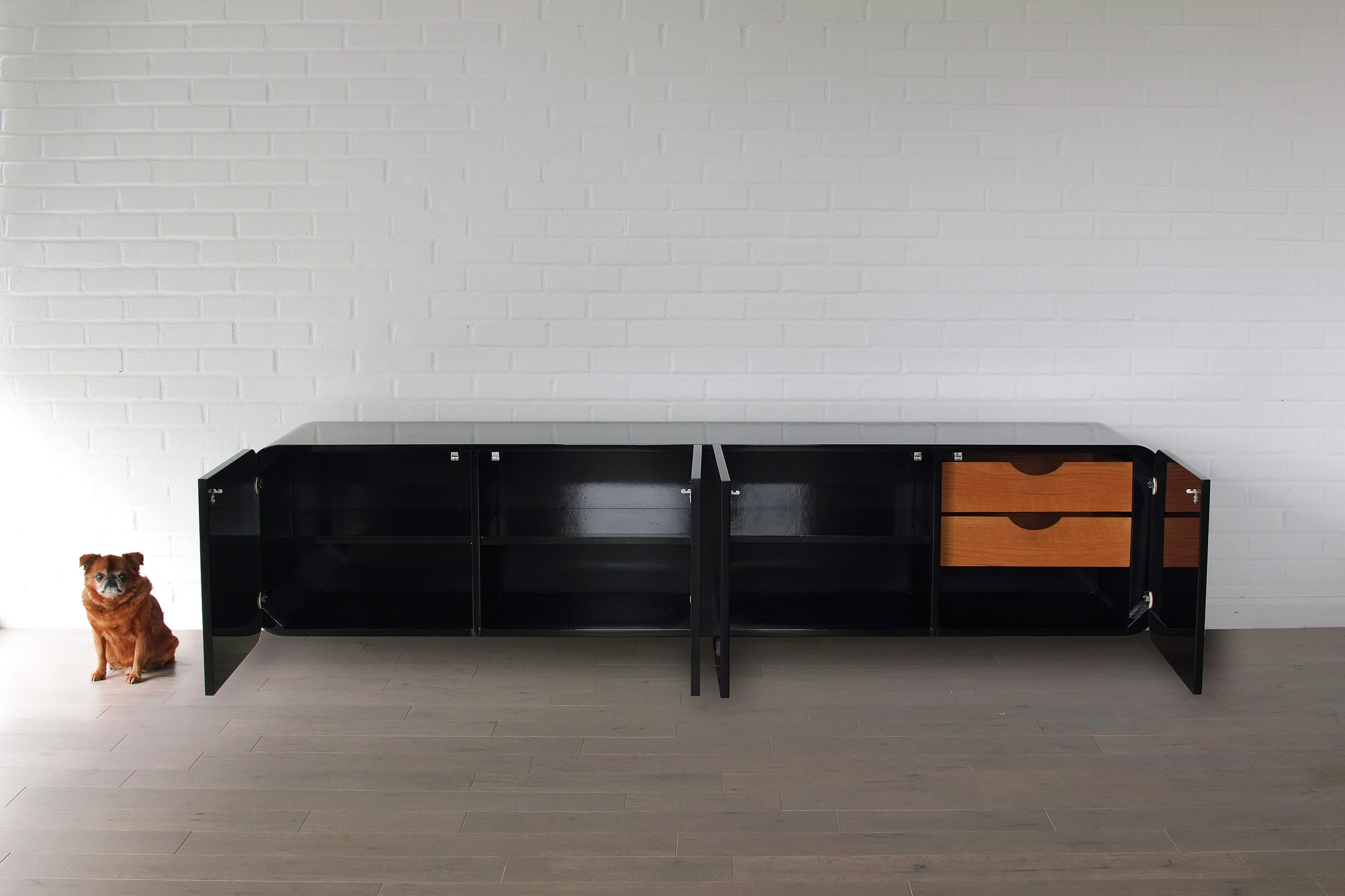 Modern Pace Collection Wall Mounted Credenza