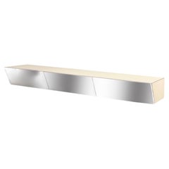 Pace Collection Wall Shelf with Stainless Steel Drawers, 1970