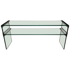 Pace Collection Waterfall Glass Console or Sofa Table