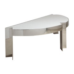 Pace Designed Chromium Steel and Ivory Lacquer Desk, 1970s