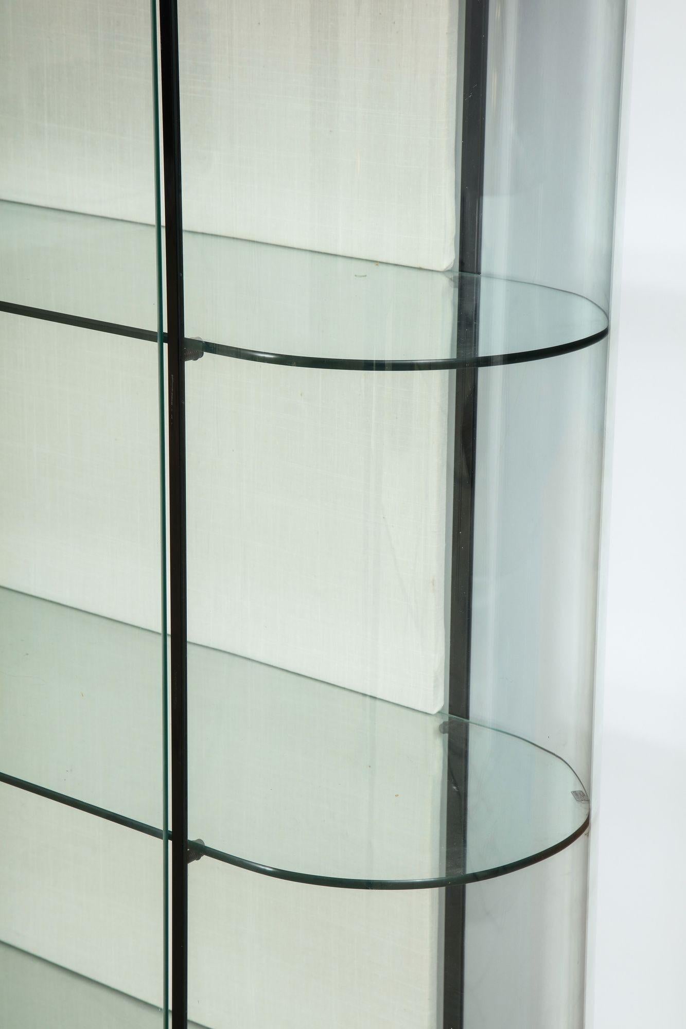 Pace Display Cabinet with Contoured Glass and Interior lights For Sale 3