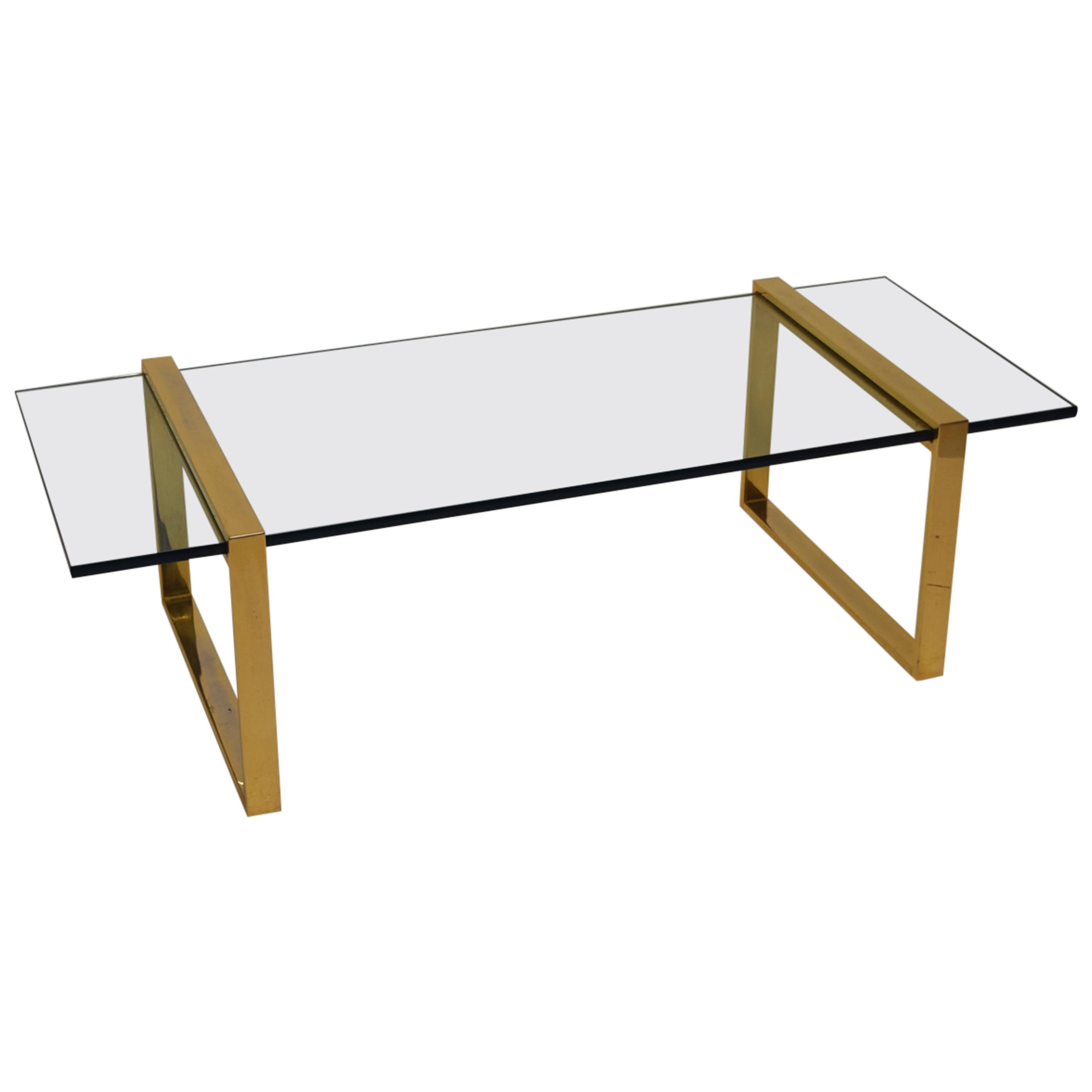 Pace Glass Cocktail Table in Gold