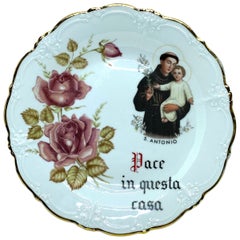 Pace in Questa Casa Holy San Antonio, Porzellanteller Tirschenreuth, Deutschland