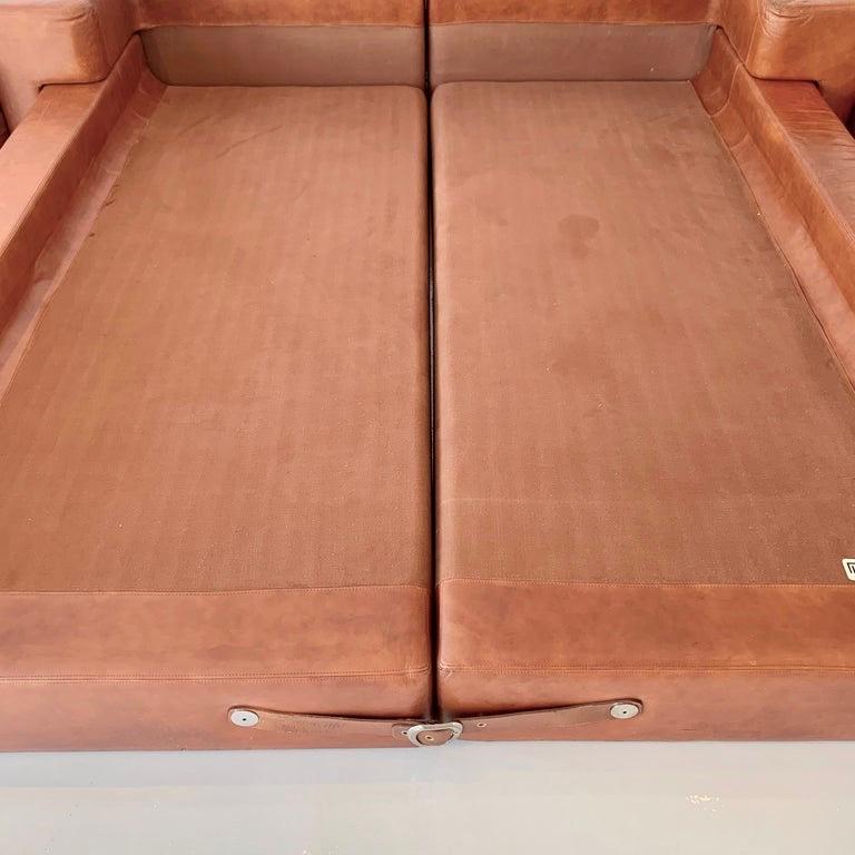 Pace Leather King Bed by Guido Faleschini In Good Condition In Los Angeles, CA