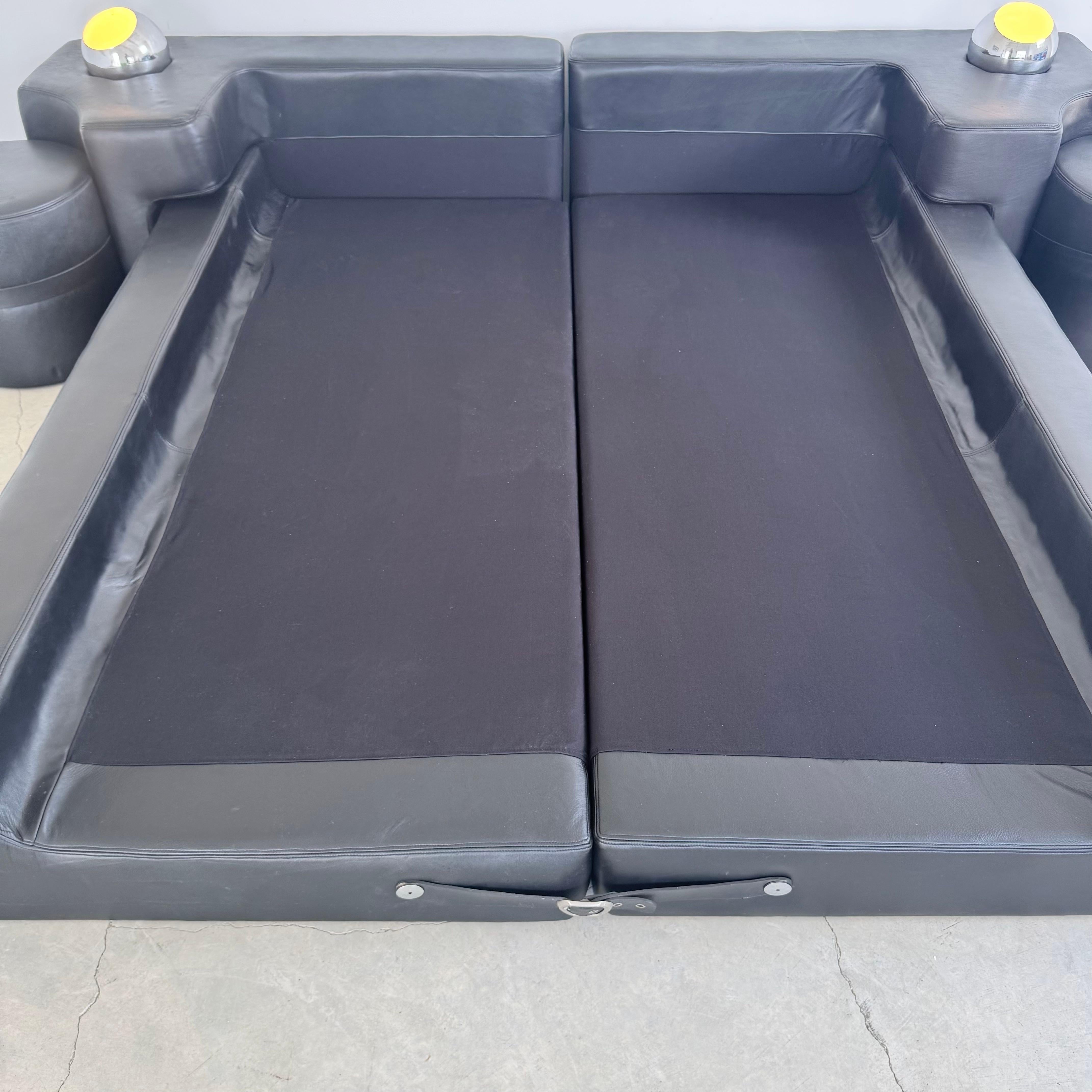 Pace Leather Queen Bed by Guido Faleschini, 1970 Italie en vente 9