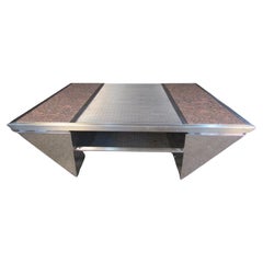 Retro Pace Marble and Metal Coffee Table