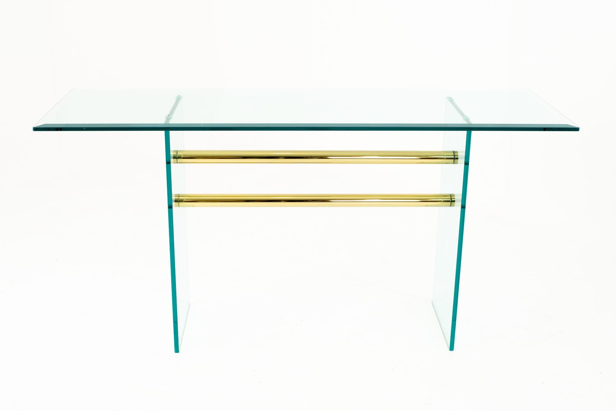 Pace Mid Century brass and glass coffee sofa table
Measures: 54 wide x 18 deep x 26.5 high
See below for 5 ways to save!
Free restoration: When you purchase a piece we carefully clean and prepare it for shipping. If during re-inspection we discover