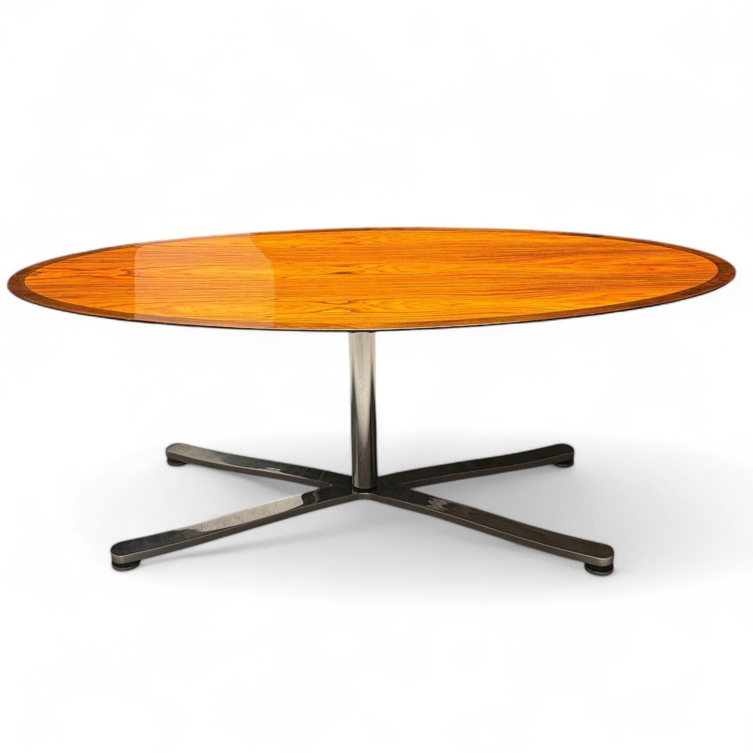 Pace, Mid-Century Modern, Schreibtisch, exotisches Holz, Chrom, Esstisch, USA im Angebot 6