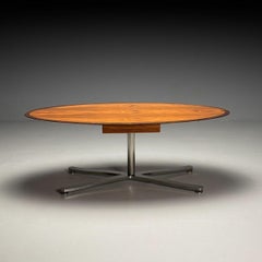 Pace, Mid-Century Modern, Writing Desk, Exotic Wood, Chrome, Dining Table, USA