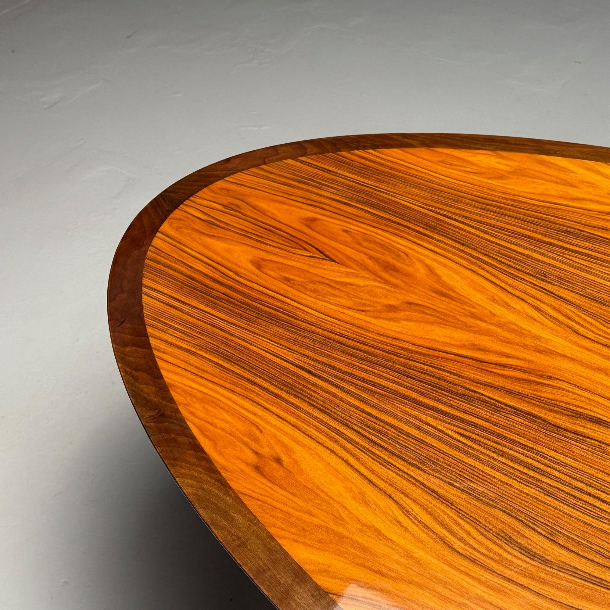 Pace, Mid-Century Modern, Schreibtisch, exotisches Holz, Chrom, Esstisch, USA im Angebot 2