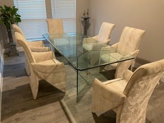 Pace Style Glass & Brass Dining Table